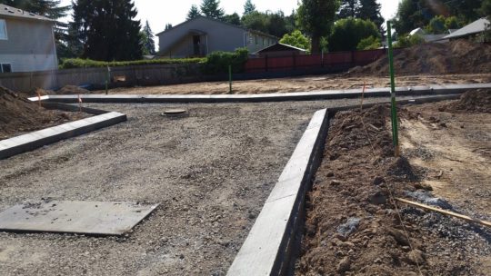 5. Curbs poured